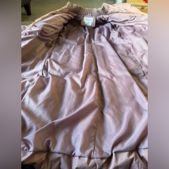 Switzer’s Vintage Down Coat Dusty Rose Mauve warm zipper button sz small - Picture 6 of 14